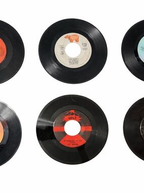 vintage 45 RPM vinyl records, set of 12- see description for details